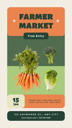 Food & Beverages Farmer Market Promotion Instagram Story