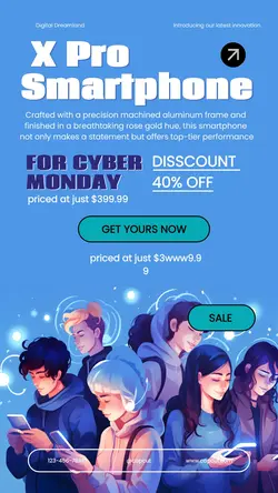 Cyber Monday Electronic Sale Tiktok Post
