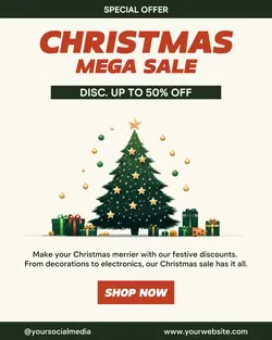 Christmas Flash Sale Promotion Instagram Portrait