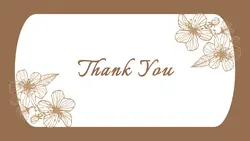 Non-Marketing Thank You Card Brown 