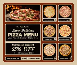 delicious pizza menu facebook post