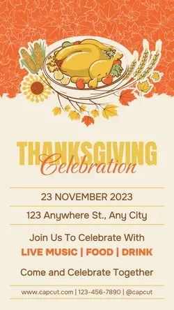 Thanksgiving Party Instagram Story