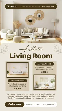 Furniture Aesthetic Living Room Instagram Story