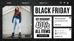 Black Friday Fashion Promotion Twitter Post