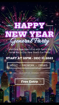 Happy New Years General Party Invitation