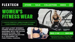 Fashion Women Fitness Wear Product Display FB Ads