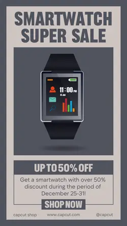 Smartwatch Super Sale Product Promotions Instagram Story