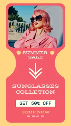 Summer Sunglasses Sales Promotion Instagram Story