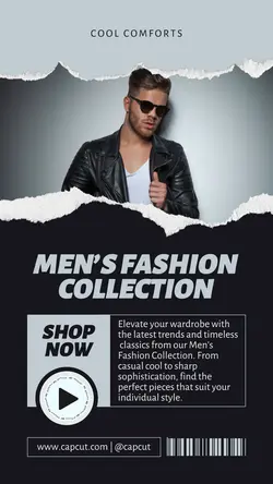 Fashion Men Product Display Instagram Story