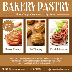 Bakery Pastry Food Instagram Post
