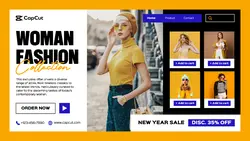 Woman Fashion Collection New Year Sale Promotion Website