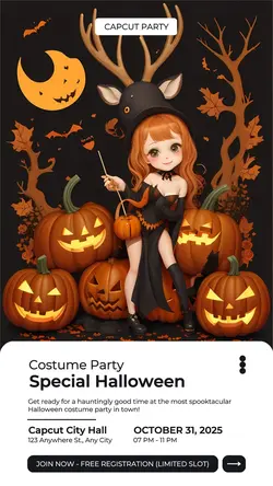 Costume Halloween Party Promotion Instagram Story