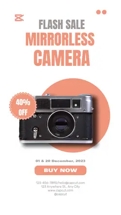 Electronic Camera Sale Instagram Story