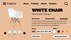 White Minimalist Chair Design Promotion Page