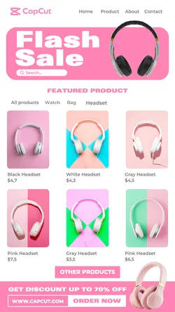 Flash Sale Headset Promotion Page