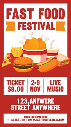 Fast Food Festival Instagram Stories
