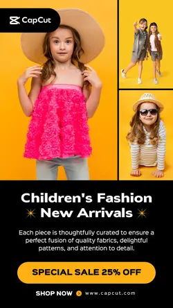 3 Multi-product Image + Children's Clothes New Arrivals Promotion