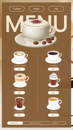 Cafe Menu List Illustration Tiktok Post