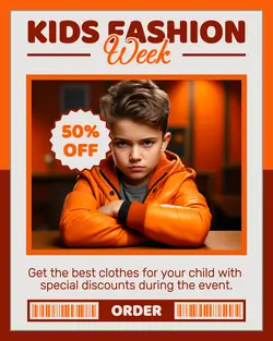 Fashion Industry Kids Fashion Week Promotion Instagram Portrait
