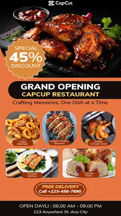 Grand Opening Restaurant Promotion Instagram Story