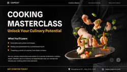Other Industries Cooking Masterclass Display Twitter Post Black Style