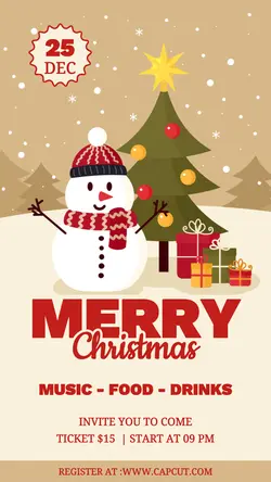 Merry Christmas Invitation Instagram Story