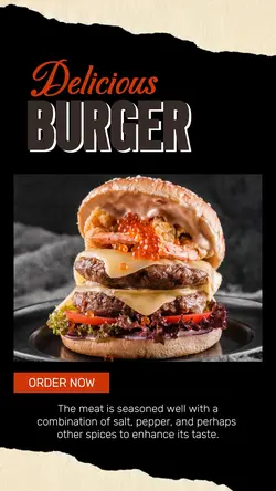 Delicious Burger Instagram Story