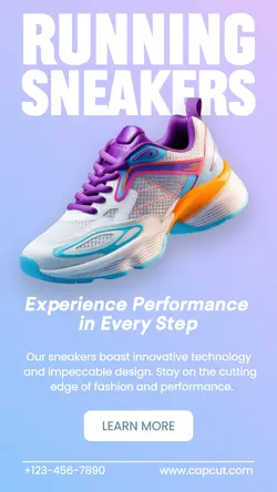 Running Sneakers Display Instagram Story