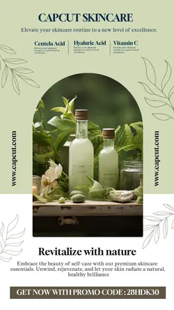 Natural Skincare Product Display Instragram story