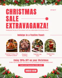 Delicious Food Christmas Day Instagram Post