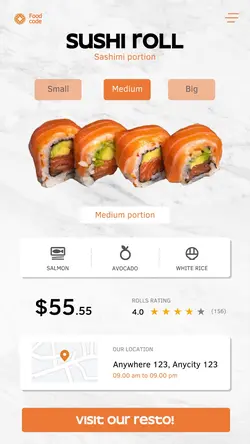 Japanese Sushi Food Display Instagram Story