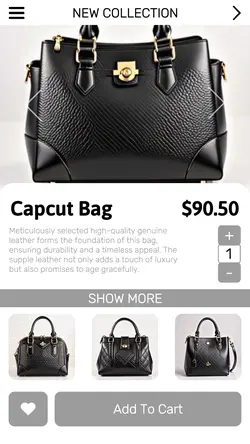Fashion Woman Bag Product Dislpay in UI Style Instagram Story