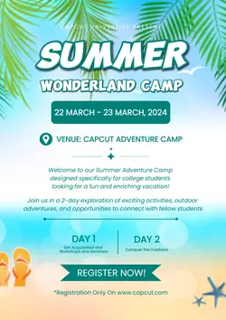 Non-Marketing Campus Event-Summer camp Green