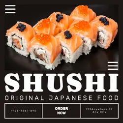 Japanese Food Sushi Product Display Instagram Post