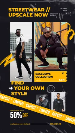 Multi-product Image + Men's Clothes Street Urban