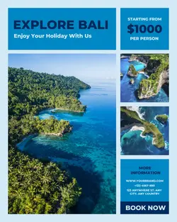 Blue Travel Promotion Instagram Post