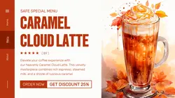 Cafe Special Menu Promotion Twitter Post