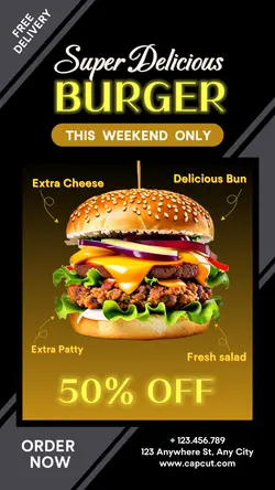 Food Burger Promo Story