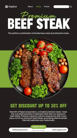 Food Premium Beef Steak Promotion Instagram Story