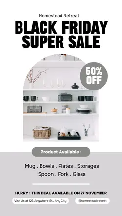 Black Friday Super Sale Furniture for Story