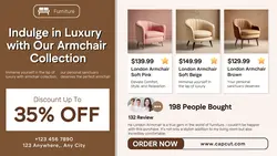 Armchair Collection Promotion Twitter Post