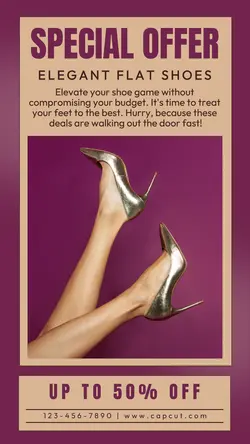 Fashion Woman Shoes Sale Instagram Story