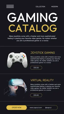 Gaming Product Catalog Pricelist Modern Tiktok Post