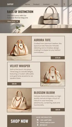 4 Multi-product Image Bag Woman Minimalist for Instagram Story
