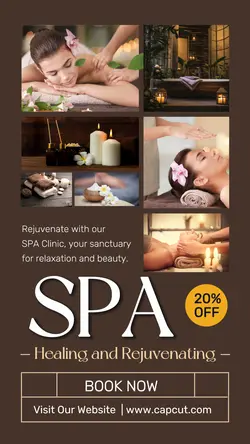Spa beauty clinic promotion instagram story