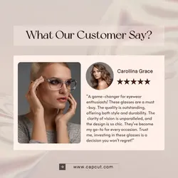 Fashion Glasses Testimonial Review Instagram Post