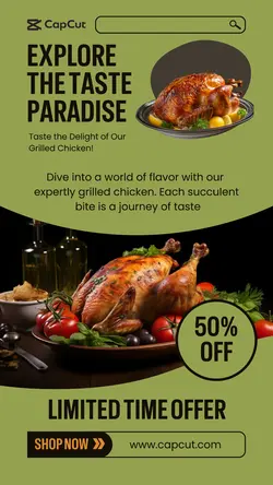 Food Grilled Chicken Promotion Instagram Story