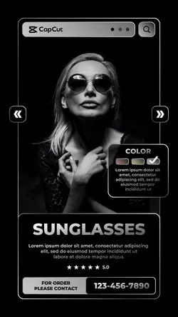Sunglasses Fashion Industry Product display instagram story