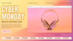 Cyber Monday Headset Display Product Twitter Post