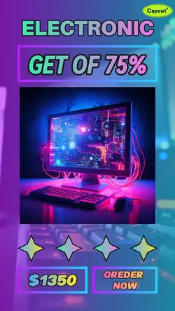 Electronics Sale Instagram Story neon